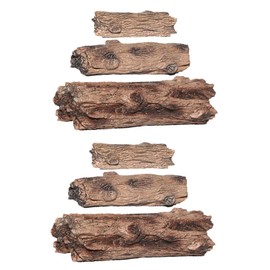 CAXUSD 6pcs Mini Landscape Decor Tree Trunk Models for Creative Lifelike Resin Stump Decor for Miniature Scenes Safe for Imagination Play