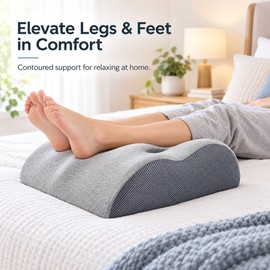 Contoured Memory Foam Leg Pillow – Dual Leg Support for Bed & Sofa Rest
