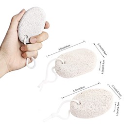 Pinowu Natural Pumice Stone for Feet Callus (2 Pieces), Lava Pedicure Tools, Hard Skin Callus Remover for Feet and Hands, Foot Scrub, Natural Foot File Exfoliation, Remove Dead Skin