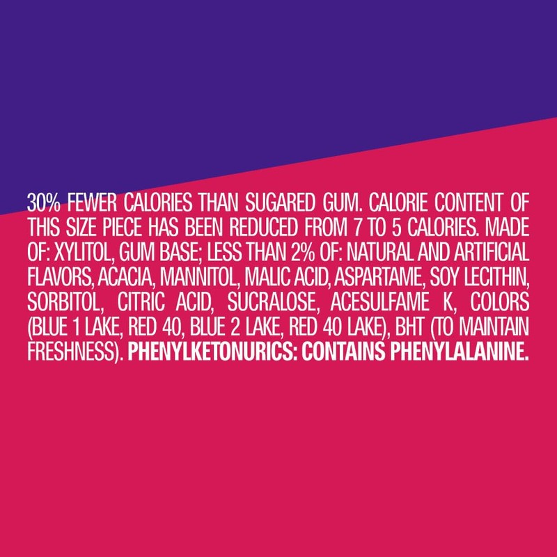 Extra Refreshers Berry Mix Gum, 40-Piece Bottle