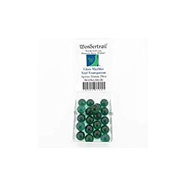 Wondertrail Teal Transparent 16mm Glass Marbles Pack of 20