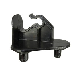 WATERBELINE 10 Piece Bonnet Support Rods Clip Clamp D40 ABS Plastic 40 mm M6 Black (Glossy) D-Shape Attachable for Automotive Repair, Body Repair