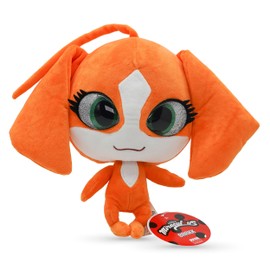 Miraculous Ladybug - Kwami Mon Ami Barkk, 9-inch Dog Plush Toys for Kids, Super Soft Stuffed Toy with Resin Eyes, High Glitter and Gloss, and Detailed Stitching Finishes (Wyncor)