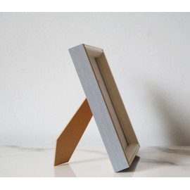 PLUSCHEN 8X8 Blue Beige Square Picture Frame 8x8 Resin Photo Frame Plexiglass (8 x 8, Beige)