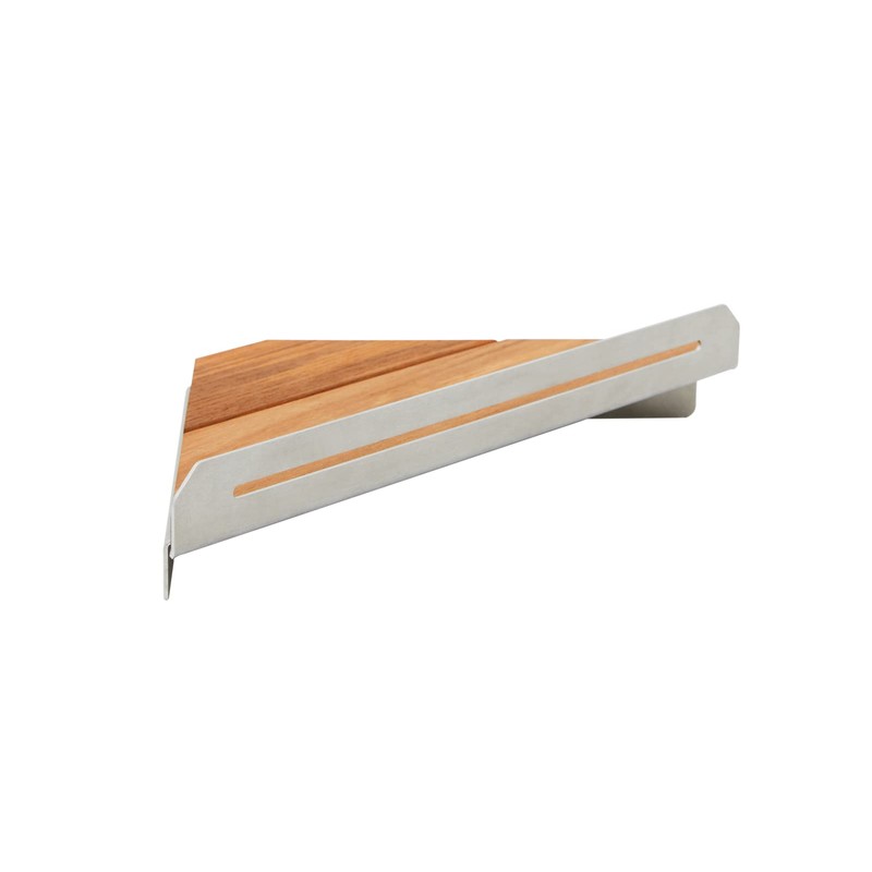 Seachrome Corner Shower Shelf in a Satin Finish with a