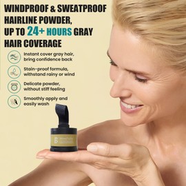 BRIMFULITE Hair Root Touch Up Powder, Quick Cover Gray Hairline Powder, Windproof & Sweatproof Root Cover Up Powder for Women Men with Compact Puff and Mirror 0.14 Oz. (Light Blonde, 0.14 Oz.)