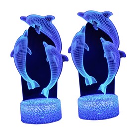 UKCOCO Led Bedside Night Light 3D Touch to Change Decorative Lighting for Room