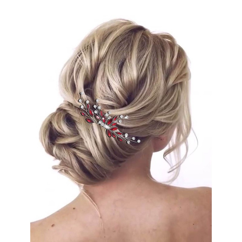 Unicra Peine para el pelo de novia de plata con