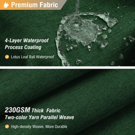 BTTN Fabric Shower Curtain, Linen Textured Heavy Duty Polyester Cloth Shower Curtain Set with 12 Plastic Hook, Hotel Luxury Waterproof Decorative Shower Curtain for Bathroom - 72x72 - Emerald Green