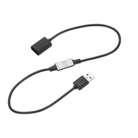 sourcing map LED Strip Dimmer, DC 5V 3A Brightness Controller Adjustable Stepless Dimming Lamp Switch with USB Connectors for Single Color Strips, Black