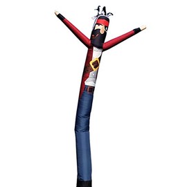 Pirate 20 Foot Tall Inflatable Tube Man Air Powered Dancing Puppet Guy for Outdoor Advertising, Replacement Dancer Only, Pirates Treasure Theme