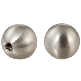 Aspen Creative 24029-22, Sphere Finial for Lamp Shade, Steel in Brushed Nickel Finish, 1" Height, (2 Pack)