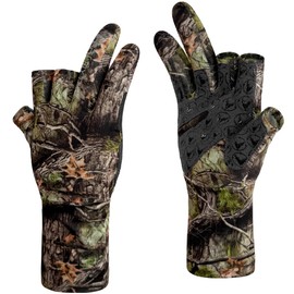 Palmyth Mens Hunting Gloves Lightweight Fingerless Camo Glove Outdoor Shadow Grove