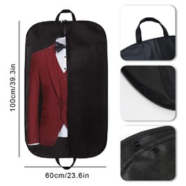 Dustproof Garment Bags, Garment Bag, Suit Protective Cover, High-Quality Suit Transport Bag, Breathable Suit Bag for Suit Jackets and Dress Storage, Clothes Cover (60 x 100 cm)