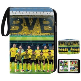 Double Layer Football Scrapbook with Zip & Carry Handle (400 Cards) - 50 Pages Exchange Album for Teenagers 10-16 Years - Safe Organising & Exchange & Trading Cards