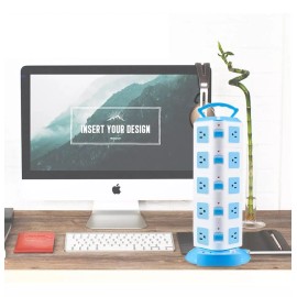 EGTMA Torre Multi Contacto Enchufe Mexico 4 Puertos Usb 5v 2.1a