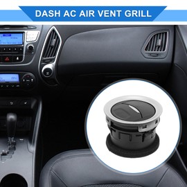 VekAuto Center Dash A/C Outlet Compatible for Ford Fiesta 2013-2016, Durable ABS Black Silver Tone Air Vent Panel