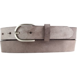 BELTINGER Women's Belt Made of Soft Full Cowhide Leather Vintage Look 3 cm Leather Belt for Women 30 mm Narrow Belt Used Look, Brown, antique silver