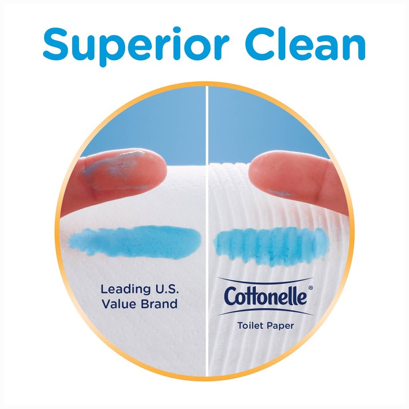 Cottonelle CleanCare Toilet Paper, 48 Double Rolls, Strong Bath Tissue