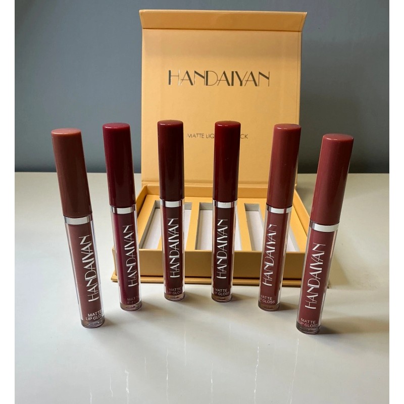 HANDAIYAN New 6 Piece Matte Liquid Lipstick Set Gift Women