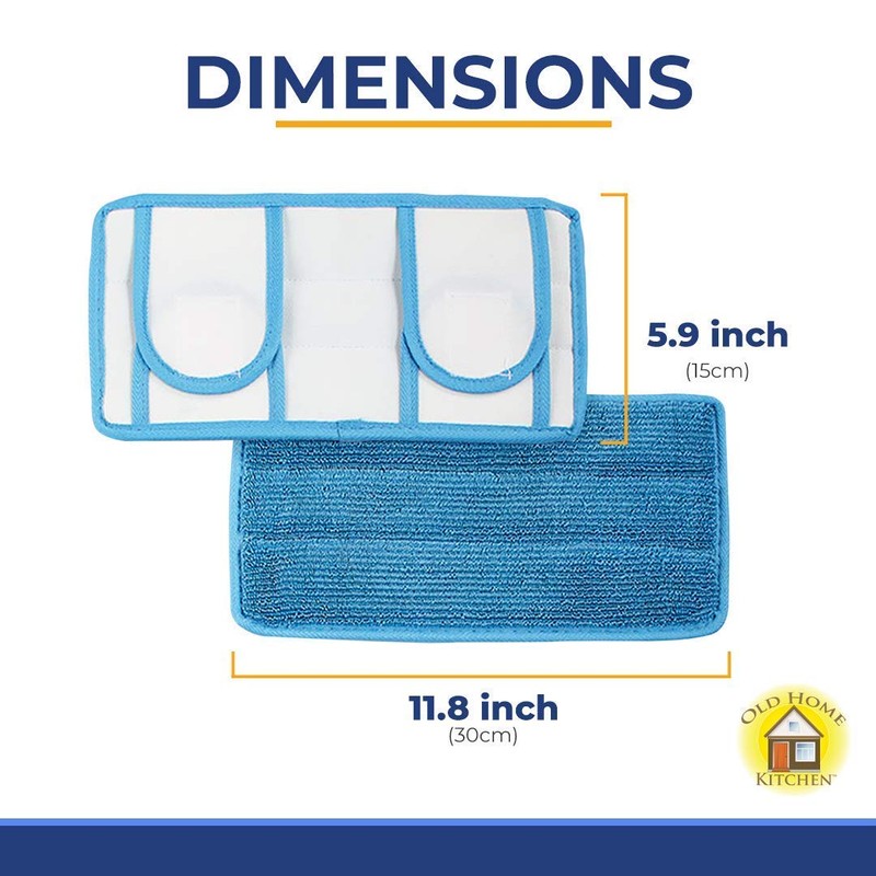 Old Home Kitchen Reusable Microfiber Mop Pads | Durable Machine