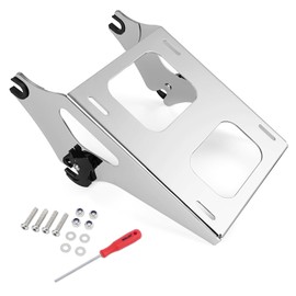 Benlari Thicker Tour Pack Mount Detachable 2-Up Trunk Tour Pack Mounting Rack Fit for Harley Davidson Touring Street Glide Road King Road Glide Electra Glide 2014-2024 (Chrome)