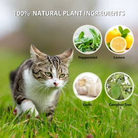 Cat Repellent Outdoor, 10 Pack Peppermint Oil Cat Deterrent Indoor for Home to Protect Furniture Curtain Pet Family Safe