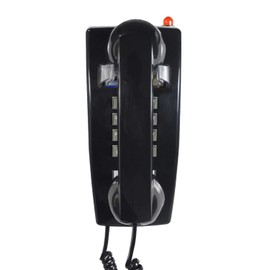 TelPal Analog Wall Phone with Cord, Classic Corded Wall Mounted Telephones Landline, Vintage Extra Loud Phone Ringer Landline Phones with Handset Volume Control- - Wall Mount Jack Required