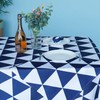 WedDecor 60 x 84 Inch Geometric Triangles Tablecloth Rectangle, Waterproof