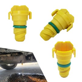 Opuweiy 3 PCS Plastic Oil Drain Plug, Leak-proof Engine Oil Pan Drain Screw with Rubber Ring, Replace for OEM #KX6Z6730B, Compatible with Ford F150 Edge Navigator (Yellow)