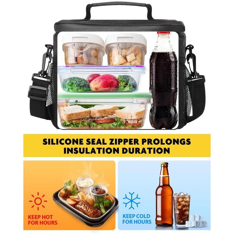 Insulated Lunch Bag with Combination Lock - Durable Leakproof Soft