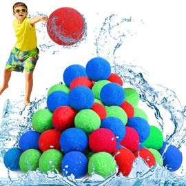 XIEXIESHER 30 Reusable Water Balls, 30/40/50 Splash Balls, 5 cm, Water Battle Balls for Children and Adults, Pool, Beach Toy, Trampoline, Water Bombs, Summer Fun Outdoor