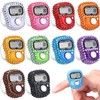 Simgoing 10 Pcs Electronic Finger Counter Rhinestones Hand Tally Clicker