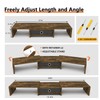 WESTREE Dual Monitor Stand Riser with Drawer, 3 Shelf Computer