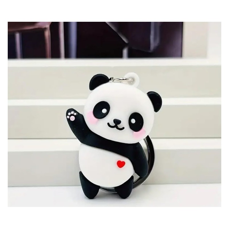 Panda Keychain Family Cute Cartoon Animal Colorful Bag Key Chain