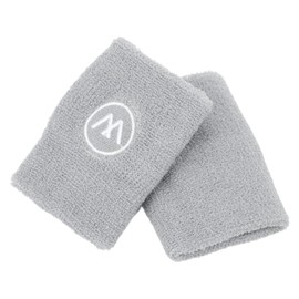 Set of 2 Wristbands Running Basketball Sports Wrist Support Brace Wrap Sleeve for Men Women Gym (Gray)
