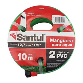 SANTUL, Manguera para Agua, Doble Capa, 10 metros, Conector de Plástico, Mangueras para Jardinería, Modelo 5660
