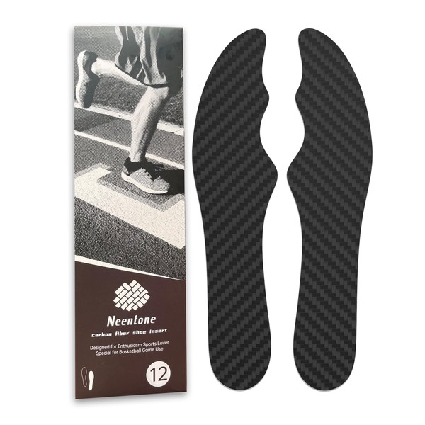 Toe Special Use Carbon Fiber Insole, 300mm Rigid Foot Support Insert, Orthotic Shoe Stiffener Insert for Hallux Rigidus Mortons Toe, Men's Size 12