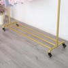 Industrial Clothing Rack on Wheels, Boutique Display Clothes Rack with