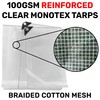 Clear & reinforced waterproof mono tarpaulin/camping ground/Fly sheet tarp,garden cover