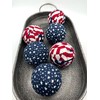 3" Old Glory Patriotic Flag Fabric Ball Bowl Filler Orbs