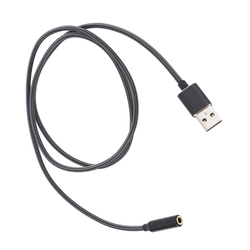 USB Sound Card USB to 3.5mm Jack Sound Adapter External