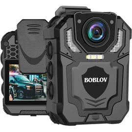 BOBLOV 128G Police Body Camera with Audio Recording 1296P Night Vision Camcorder