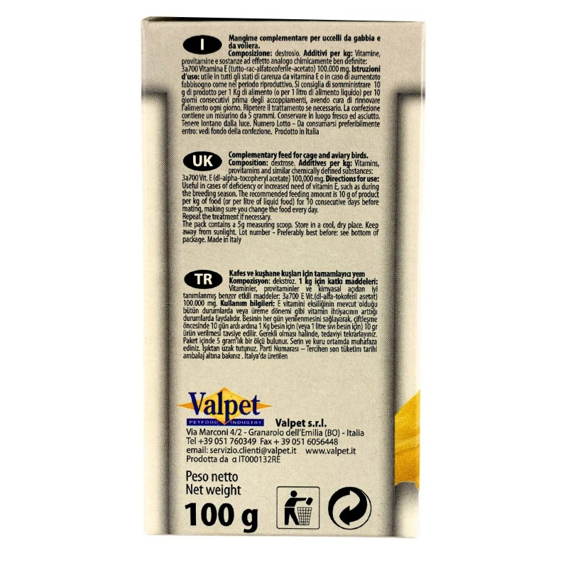 Raff Vitamin E Powder for Birds by Raff, Pigeons &