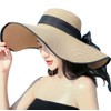 Upstore Womens Wide Brim Floppy Beach Hat UPF 50+ Foldable