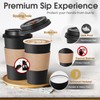 Ginkgo 100 Pack Disposable Coffee Cups with Lids and Sleeves