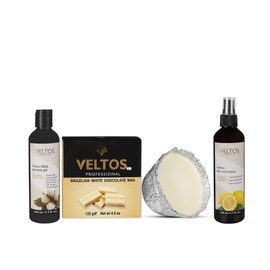 VELTOS Brazilian Body Wax 125gm with Pre Wax Gel 200ml, Post waxing Lotion 200ml (LEMON, 125 GRM)