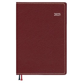 Daigo E8437 2025 Schedule Book, Appointment Weekly, Vertical A6, Red, Begins December 2024