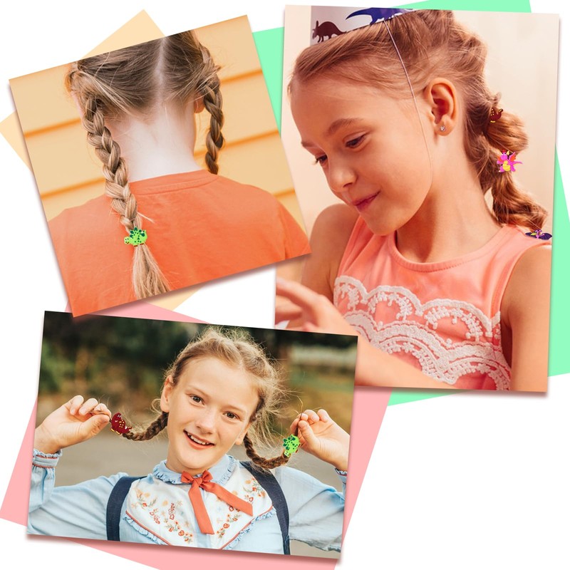 Pack of 36 Dinosaur Hair Bobbles Girls Cartoon Elastic Hair