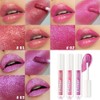 3Pcs Metallic Lipstick for Women,Lightweight Glitter Sparkling Liquid Lipsticks,Shimmer Lip